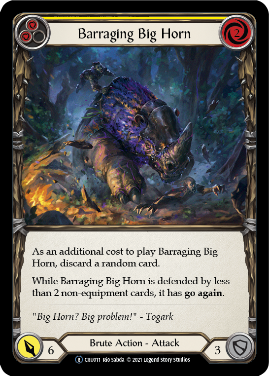 Barraging Big Horn, Crucible of War CRU011, rare