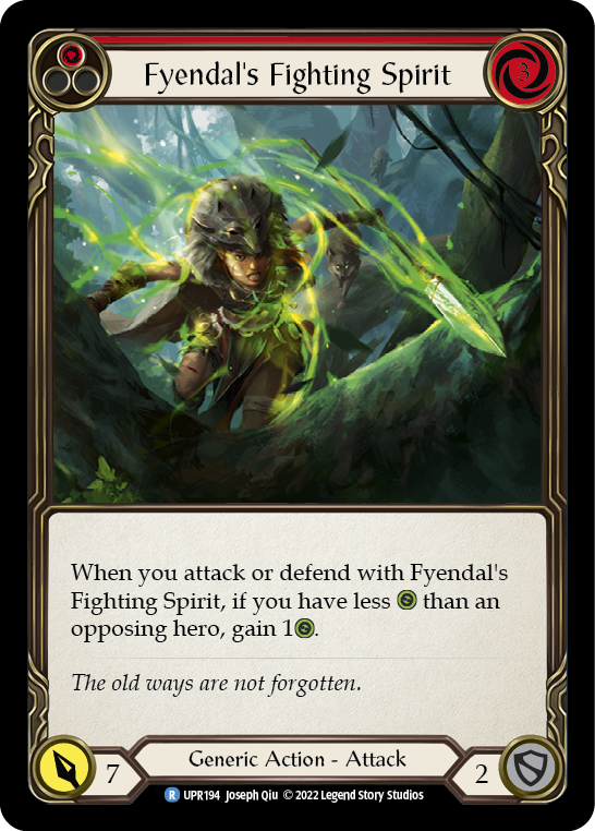 Fyendal's Fighting Spirit, Uprising UPR194, rare
