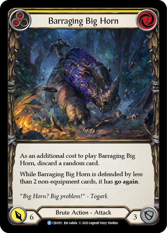 Barraging Big Horn, Crucible of War CRU011, rare